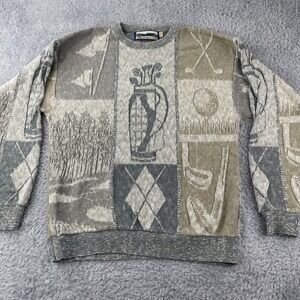 Vintage Shenandoah Golf Club Sweater Large Crew Neck Pullover Made in USA